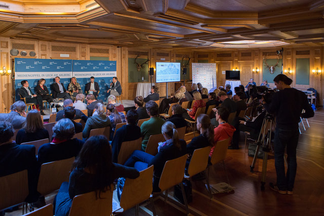 "Fragile Sicherheit - droht uns ein kalter Krieg?" - volles Haus bei der Abschlussdiskussion des 10. Europäischen Mediengifpels. | Foto: pro.media kommunikation/APA-Fotoservice/Lechner