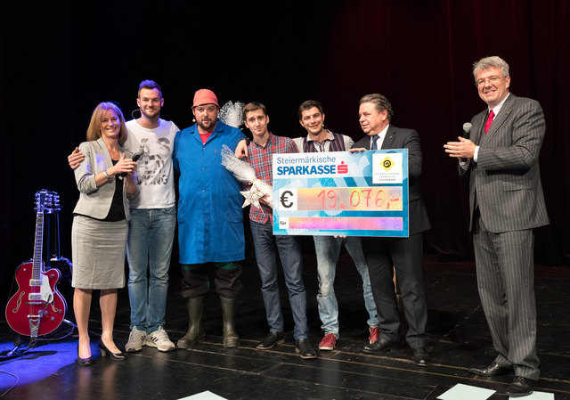 Lustiger Abend: B. Jungwirth (KH Stmk), P. Pizzera, Petutschnig H., C. M. Schreiner, M. Hoff, Ch. Scherer (beide KH Stmk) (v. l.) | Foto: emotioninpictures