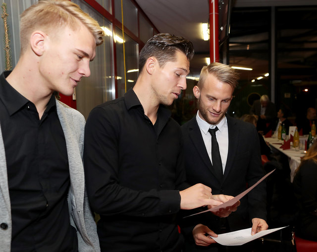 Sebastian Feyrer, Rene Seebacher und Patrick Schagerl. Photo: GEPA pictures/ Hans Oberlaender