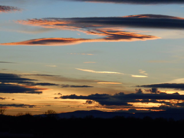 Beeindruckendes Wolkenschauspiel am Abend des 10. Dezembers