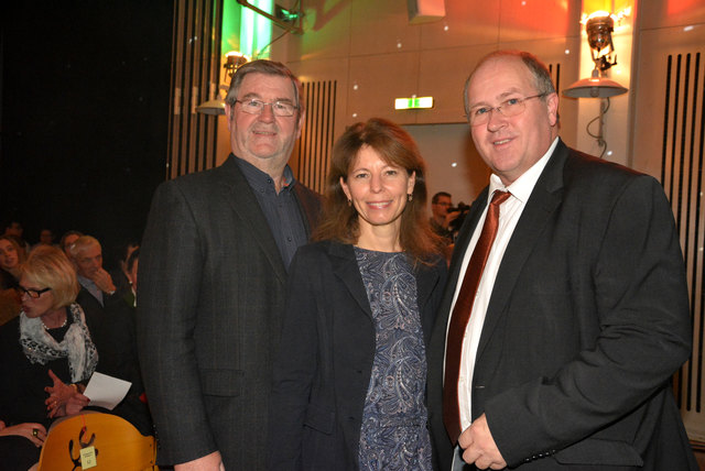Bezirkshauptmann i.R. Gerhard Schütt, Bezirkshauptmann Verena Sonnleitner und Bgm. Alfred Pohl