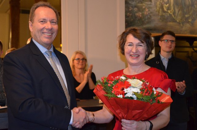 Viel Lob gibt es vom Bezirkschef Prokop für Martina Postl.