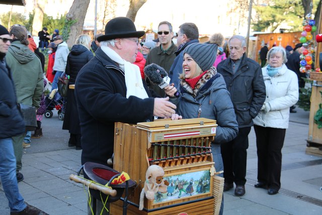 Jenny Posch, Hans Peter Henhapel, Werkelmann, Lerchenauer Drehorgel, Advent, Wien, Karlsplatz