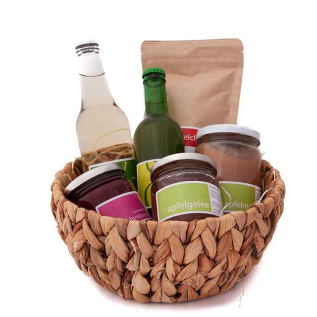 Ein Geschenkkorb vom Apfelhof Gatterbauer kostet zwischen 10 und 30 Euro. | Foto: Apfelhof Gatterbauer