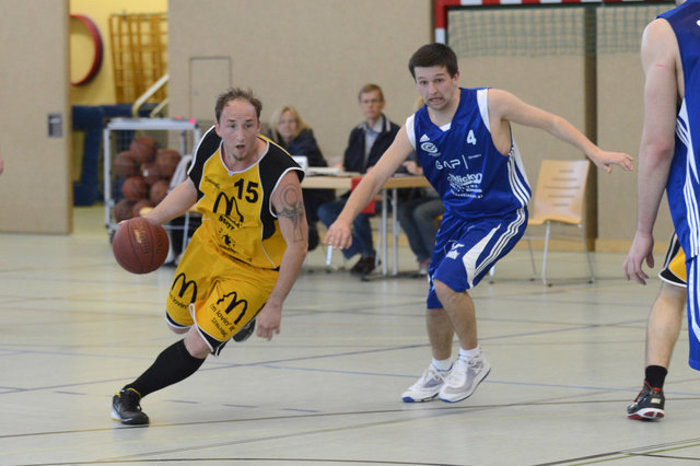 Michael Galli, Zug zum Korb, aus Steyr gegen Amstetten, den nächsten Gegner der Mac's | Foto: Peter Kainrath