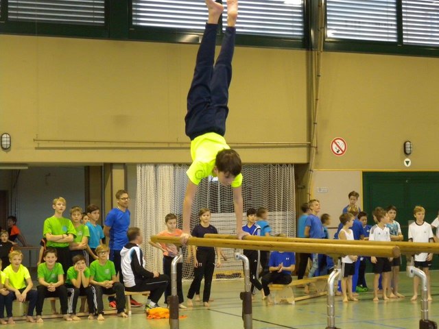 Die Schüler mussten sich am Barren, Boden, Reck, Balken und beim Sprung beweisen. | Foto: Sportmittelschule Bischofshofen H. Wielandner