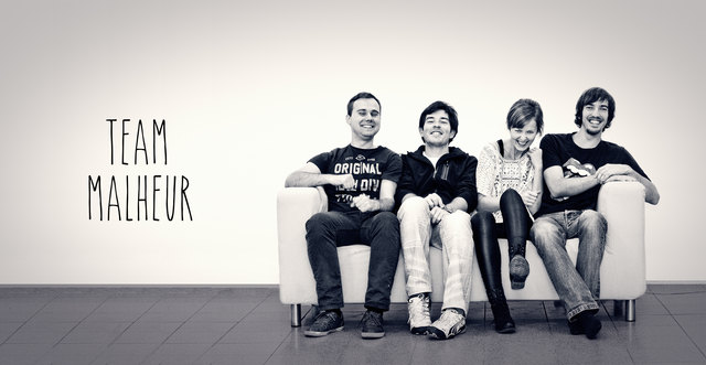 Team Malheur (von links): Manuel Preuß, Philipp Gratzer, Kristin Müller und Peter Affenzeller.