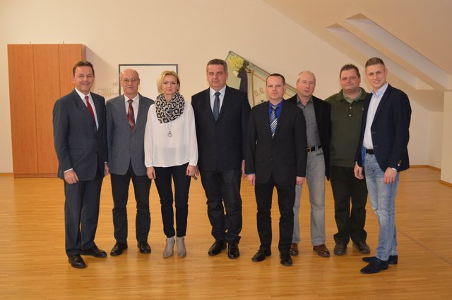 Niki Berlakovich, Johann Eichberger, Johannes Igler mit Gattin Doris, Rainer Lang, Franz Bendl, Walter Szauer, Patrik Fazekas