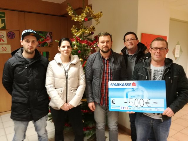 Die St. Martiner beteiligten sich mit 500 Euro an der Spendenaktion. | Foto: Foto: privat