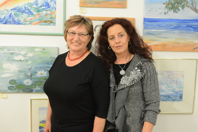 Die beiden Künsterinnen Margarete Maria Peinsipp und Erika Lamprecht.