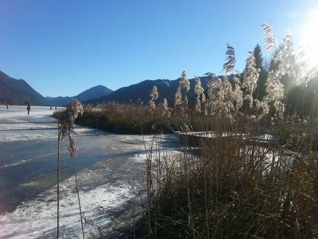 Winterstimmung am zugefrorenen Weißensee