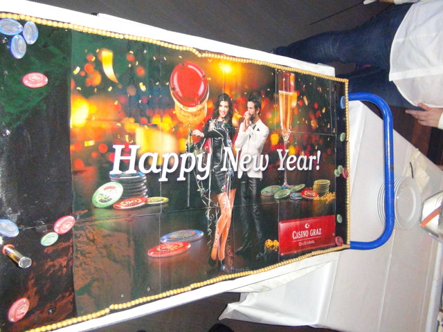 Die Neujahrstorte von Casino Austria.