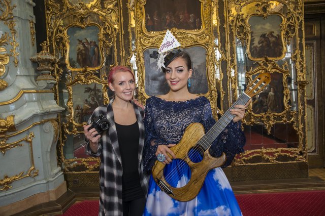 Fotoshooting mit Miss Universe-Kandidatin Dajana Dzinic  im Schloss Leopoldskron. | Foto: Franz Neumayr/Leo