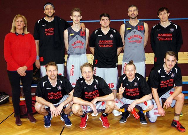 Siegreiche VILLACH RAIDERS mit Neuzugang Luka GVOZDEN (Nr.15)!