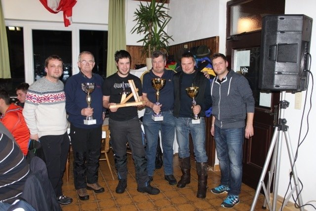 v.l.n.r.: Rene Gassner (SV Turnau), Siegfried Dotter (Feuerwehr), Dominik Metnitzer und Josef Lenes (beide WSV Au), Harald Pichler (Enduro Club) und Jörg Fladischer (SV Turnau).