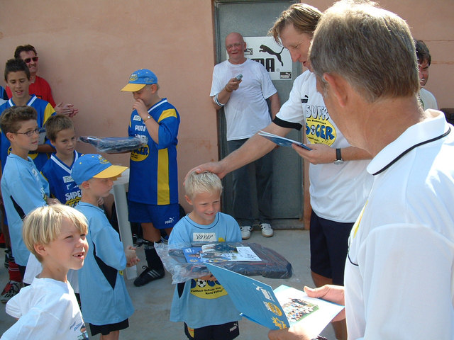Xaver beim Fußballcamp im Sommer 2003, Foto privat