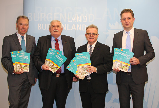 Einigten sich auf eine Neuauflage des Burgenländischen Handwerkerbonus: WK-Präsident Peter Nemeth, AK-Präsident Alfred Schreiner, LH Hans Niessl und LR Alexander Petschnig