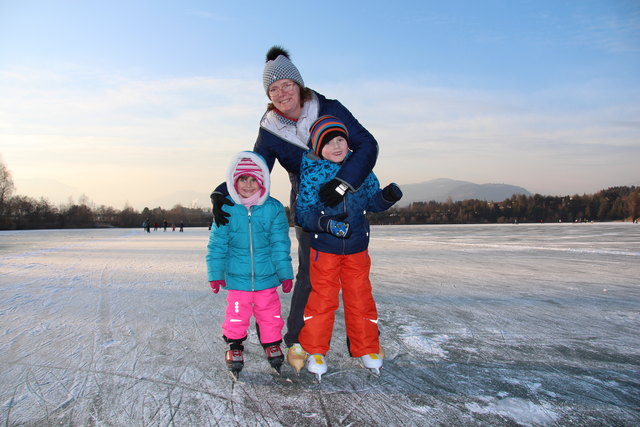 Am Silbersee unterwegs: Carmen, Peter und Doris Linder