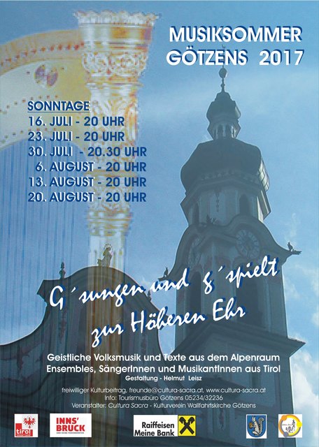 Das Plakat für den Götzner Musiksommer 2017 ist bereits fertig!