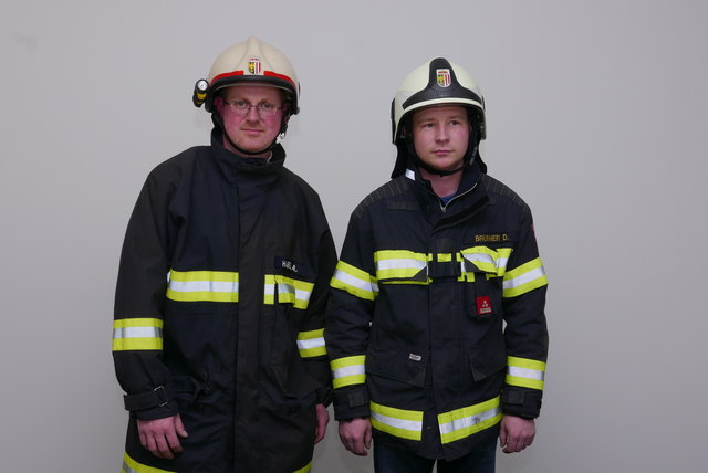 Alexander Haberl und Daniel Brunner sind mit Leib und Seele Feuerwehrler.