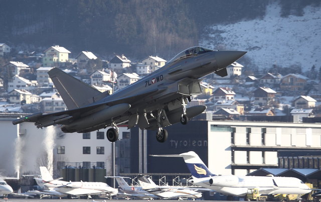 Eurofighter am Flughafen Innsbruck: Vom16. bis 20. Jänner läuft die Operation DAEDALUS. | Foto: Kaller Walter