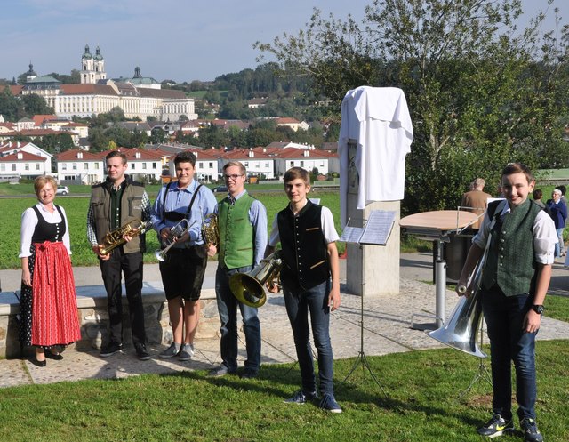 Die Musiker der HLBLA St. Florian bei der Eröffnung des Rastplatzes am Donauradweg. | Foto: HLBLA St. Florian