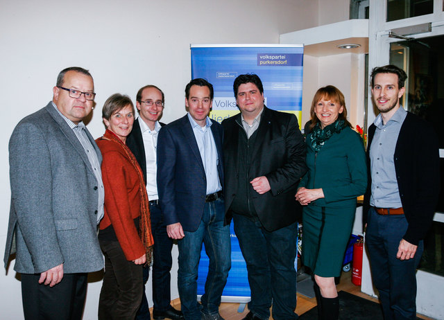 ÖVP-Teilbezirksobmann Michael Strozer, Bgm Claudia Bock, StR Albrecht Oppitz, ÖVP-Chef GR Andreas Kirnberger, KO GR Florian Liehr, GR Elisabeth Mayer, GR Jürgen Sykora