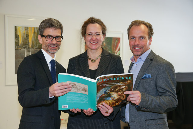 Martin Hochleitner Direktor Salzburg Museum, Regina Kaltenbrunner Leiterin Sammlung Rossacher, Peter Husty Leiter Neue Residenz und Chefkurator, | Foto: Neumayr
