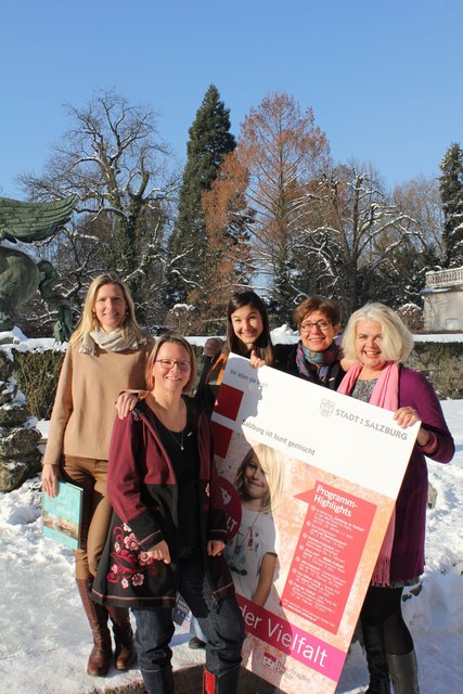 Behindertenbeauftragte Sabine Neusüß, BeauftragtenCenter-Leiterin Eva Spießberger, Jugendbeauftragte Isabel Bojanovsky, Bewohnerservice-Koordinatorin Ursula Sargant-Riener und Vizebürgermeisterin Anja Hagenauer | Foto: Stadt Salzburg