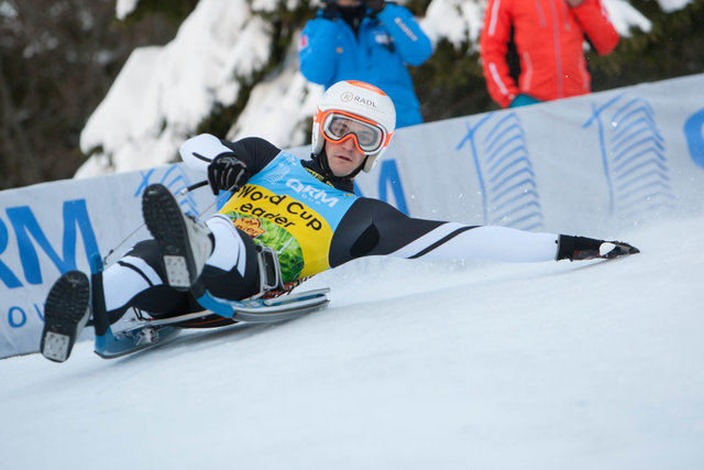 Thomas Kammerlander behielt in Zelezniki das Trikot des Weltcupführenden. | Foto: ÖRV/Chris Walch