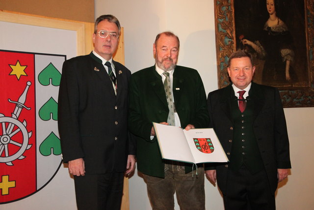 Das Wappen in Klein- und Großformat