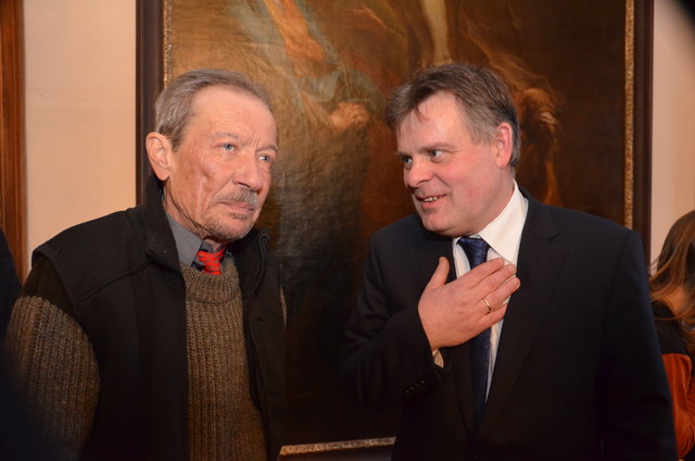 Julian Schutting und "Festorganisator" Harald Tanzer
