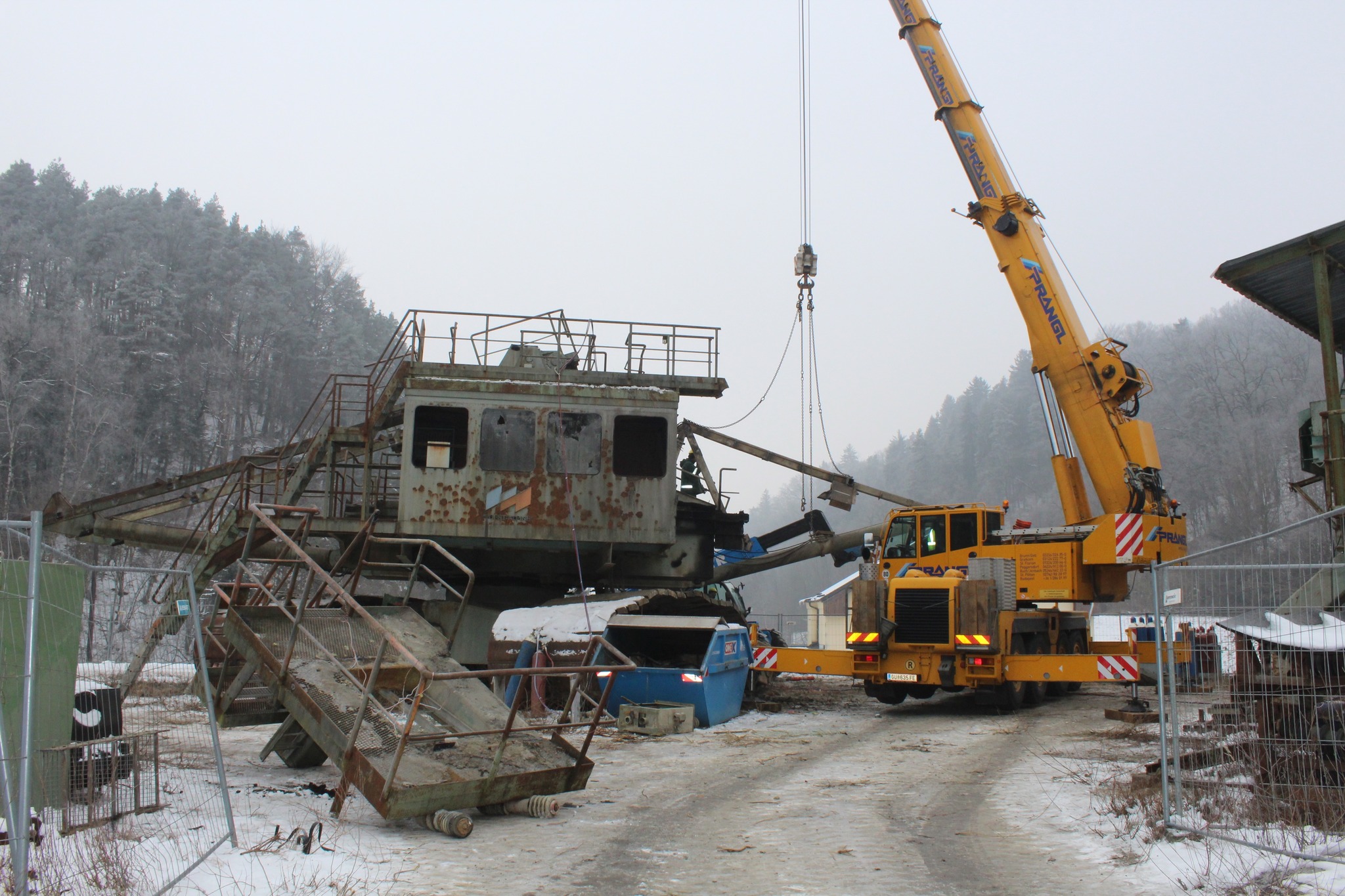 Bergbau GKBBandwagen in Zangtal wurde demontiert Voitsberg