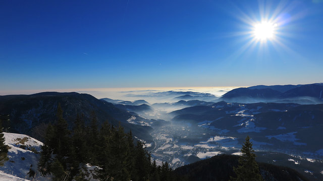 Sonne auf den Bergen