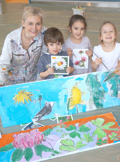 Kunstprojekt mit Kindern im Lore Bichl-Kindergarten - Schwaz