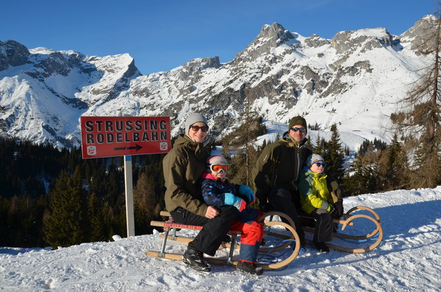 Familienfreundliche Rodelbahn Strussing in Werfenweng.