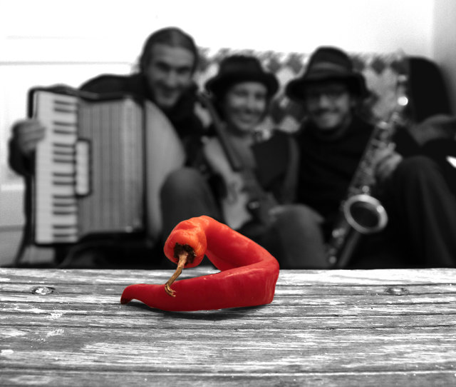 Die Band "Capsicum" – zu Deutsch "Paprika" – bringt würzige volxmusic ins Hand.Werk.Haus. | Foto: Capsicum