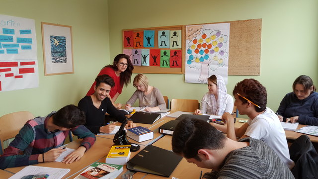 Junge Asylwerber im Deutschkurs. | Foto: BFI