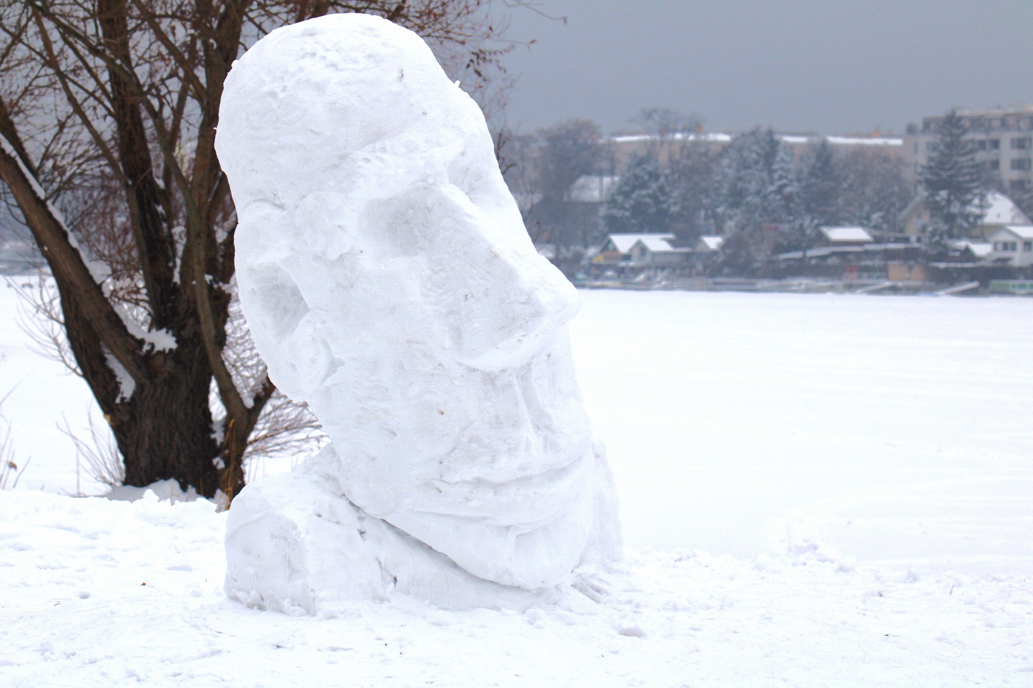 Schneemann mal anders....toll gemacht! - Floridsdorf