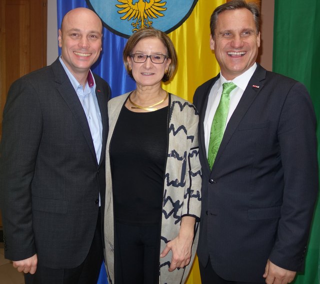 Martin Fürndraht, Johanna Mikl Leitner und Gert Zaunbauer