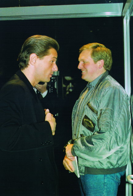 An der Eingangstür des legendären U4: Falco und Conny de Beauclair. | Foto: Privat