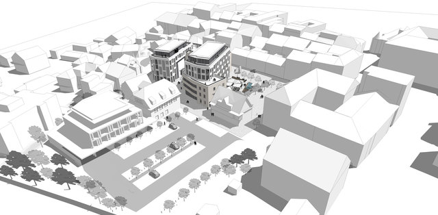 So soll der neue Rathausmarkt in der Innenstadt nach Realisierung aussehen | Foto: Trecolore