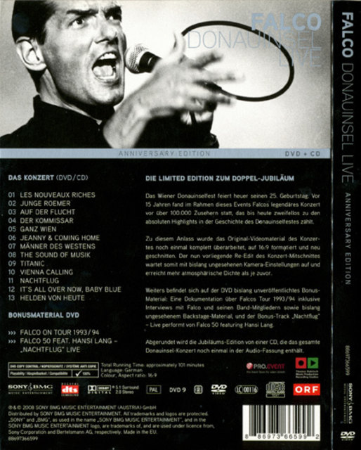 DVD Booklet, Falco am Wiener Donauinselfest 1993