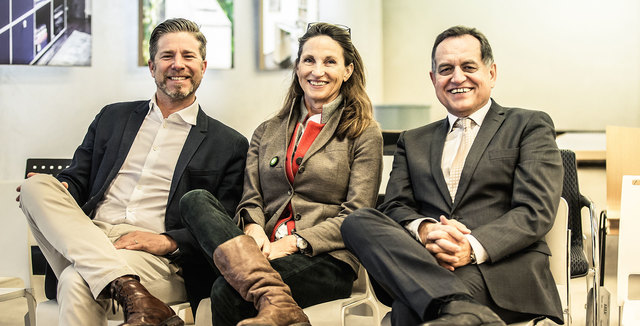 Das neue Managementteam der Kommunikationsagentur plenos: Veit Salentinig, Ursula Wirth und Wolfgang Immerschitt. | Foto: plenos
