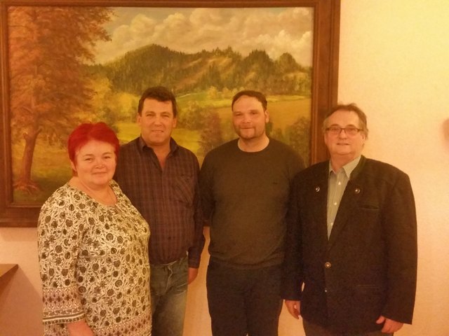 Die Neue Führung: Erika Gruber, Franz Leonhartsberger, Alexander Mayerhofer und Peter Bemmer