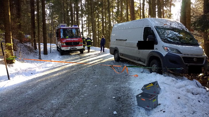 Die Florianis der FF Schönegg eilten dem Paketfahrer zu Hilfe.