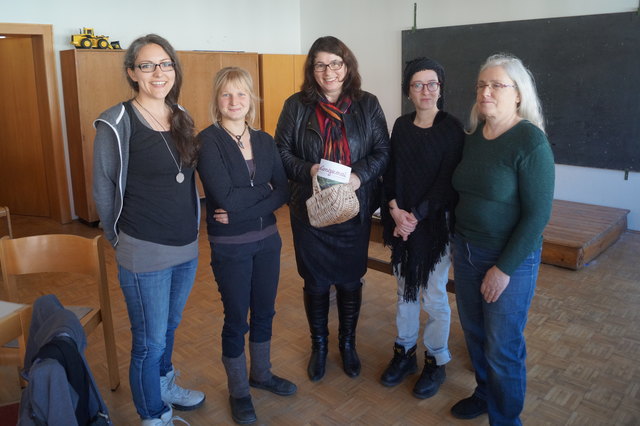 Obfrau Evelin Pircher (mitte) mit den Vortragenden | Foto: KK