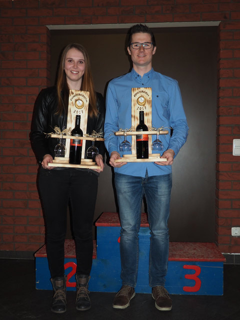 Lara Kieltrunk und Johannes Pitterle sind die diesjährigen Vereinsmeister des SC Vils. | Foto: SC Vils
