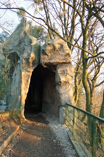 Zugang zum Kattas- Wintergehege im Linzer Zoo
