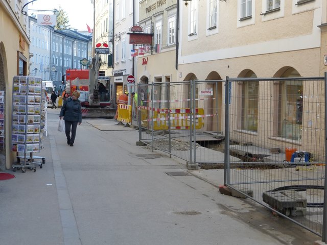 Bauarbeiten in der Linzer Gasse | Foto: Stadt Salzburg